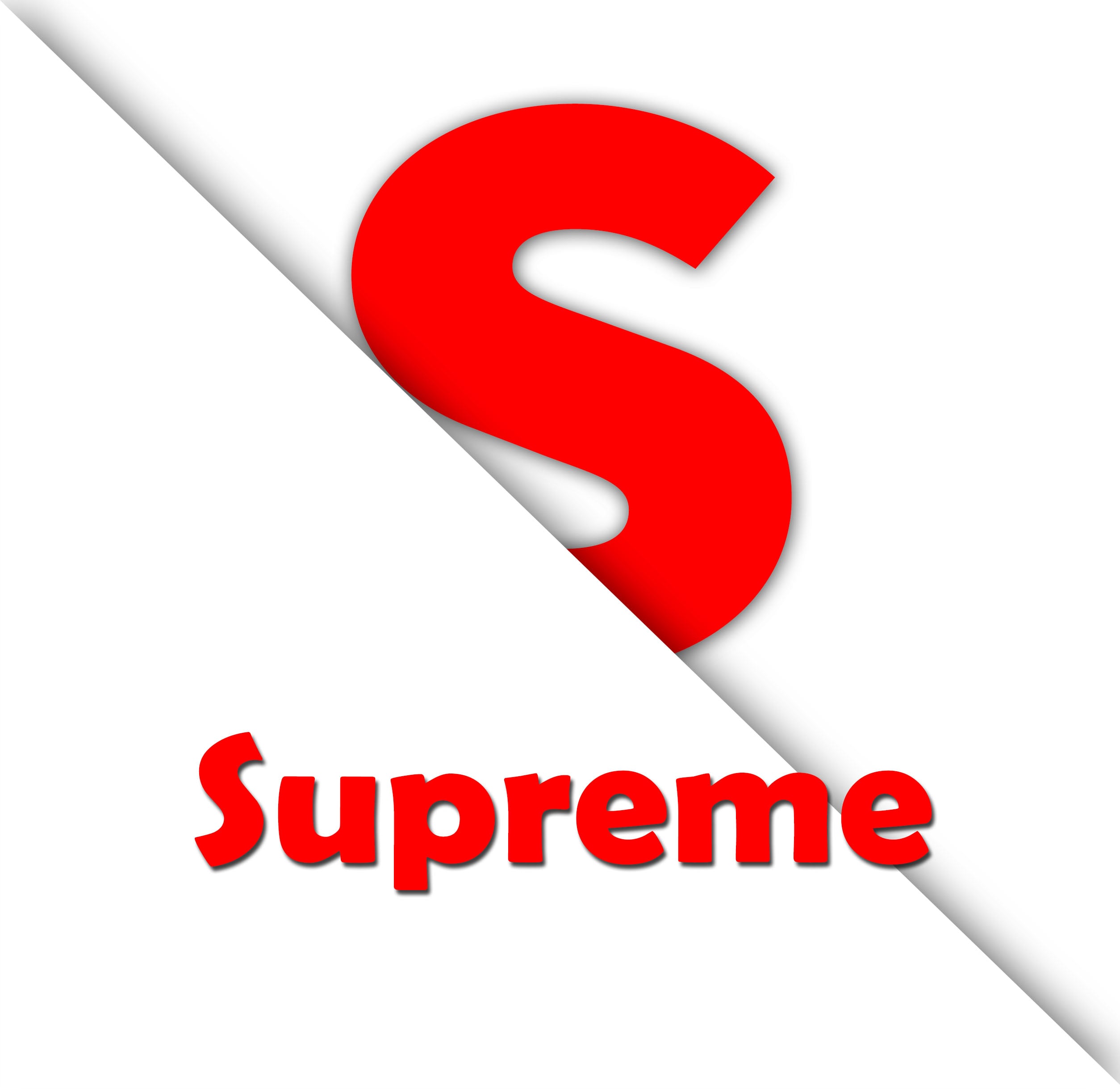 Supreme Easy minimalist Logo Make in PS C6 Only in 12 Minutes 