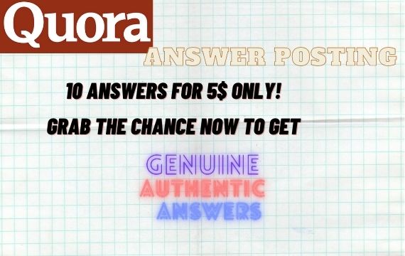 Get 20 High Quality Quora answers with permanent backlinks
