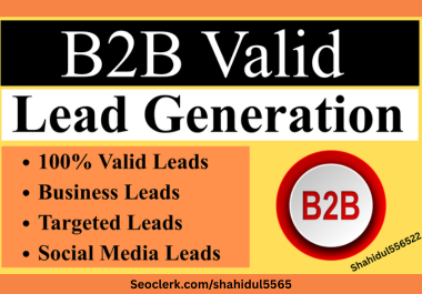 50 provide b2b lead collection, lead generation for your any keyword or Niche