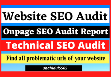 I Will Provide a Full Website SEO Audit Report and Find All Problematic URLs