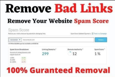 Disavow bad backlinks All toxic or spammy links from your website