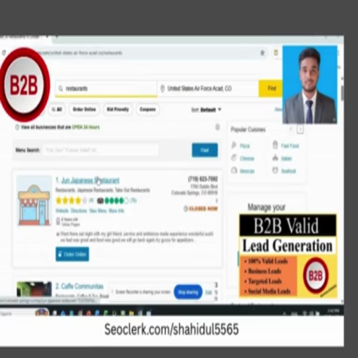 50 provide b2b lead collection, lead generation for your any keyword or Niche