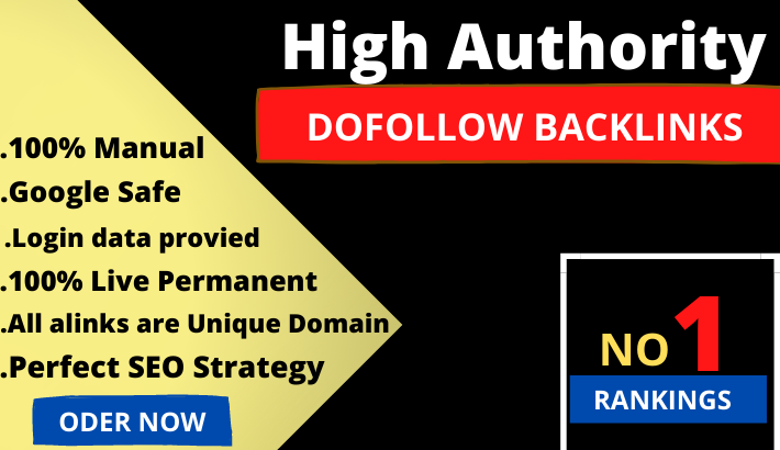 20 Manual White Hat high DA SEO Backlinks for pushing your website rankings 