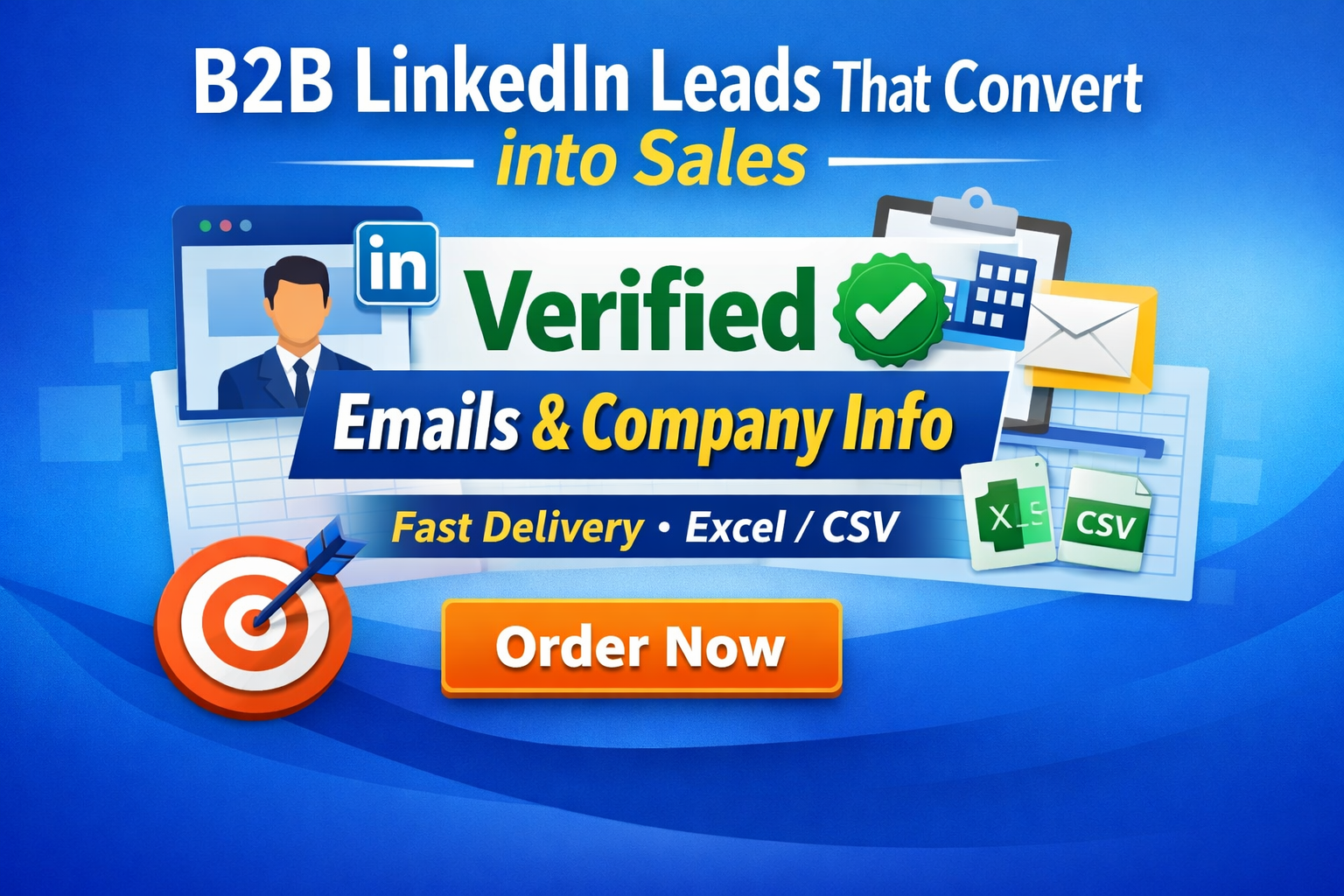 B2B LinkedIn Leads with Email and Company Info - Veri...
