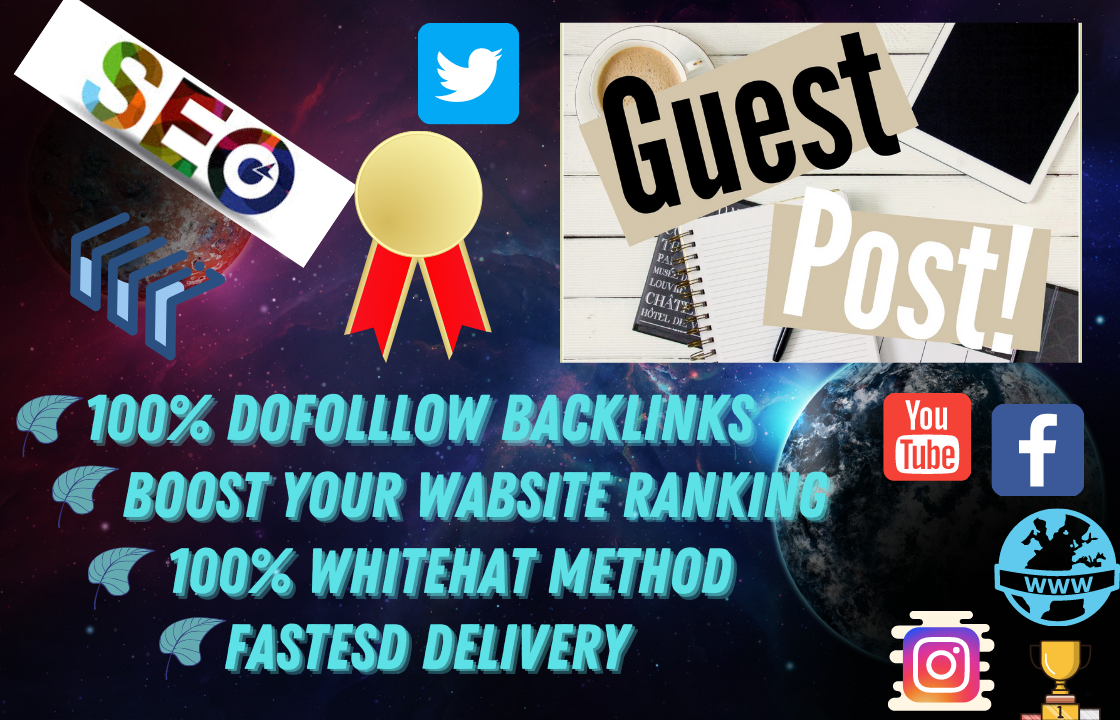 I will create and publish 5 high DA guest post on goo...
