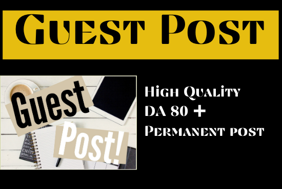 5 Guest post on HQ DA 80+ permanent Link building boo...
