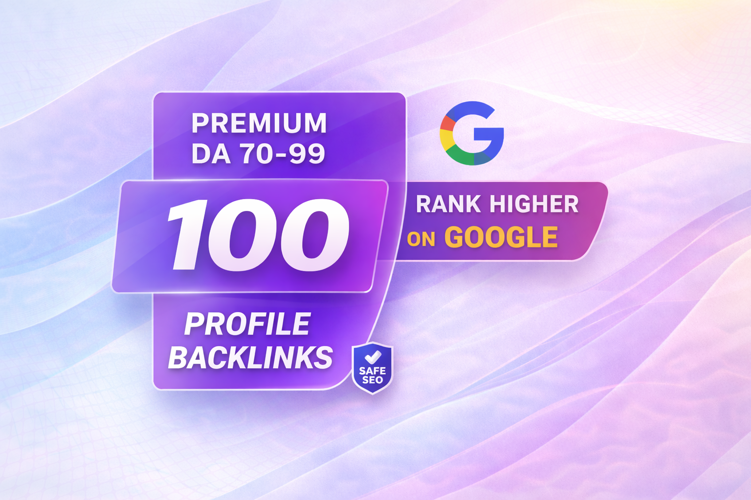 Rank on google with 100 powerful profile backlinks with DA 70-99