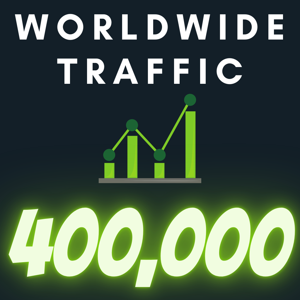 add 400,000 Website Worldwide Traffic Human Targeted traffic Promotion Boost