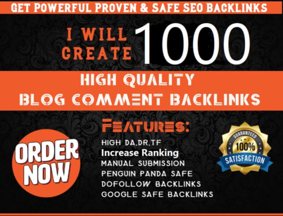 i will provide 1000 blog comments backlink with High DA 