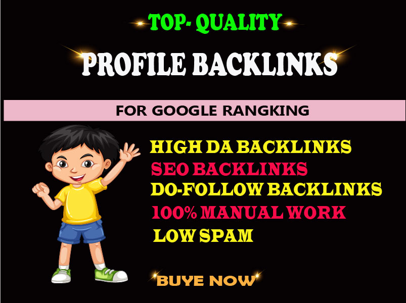 I will create 100 high DA dofollow seo profile backlinks