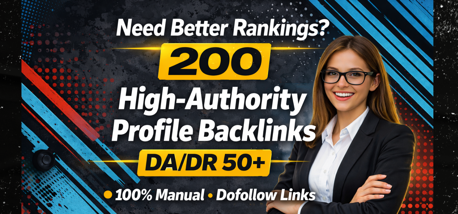 I will create 200 high authority DA DR 50+ profile backlinks manually