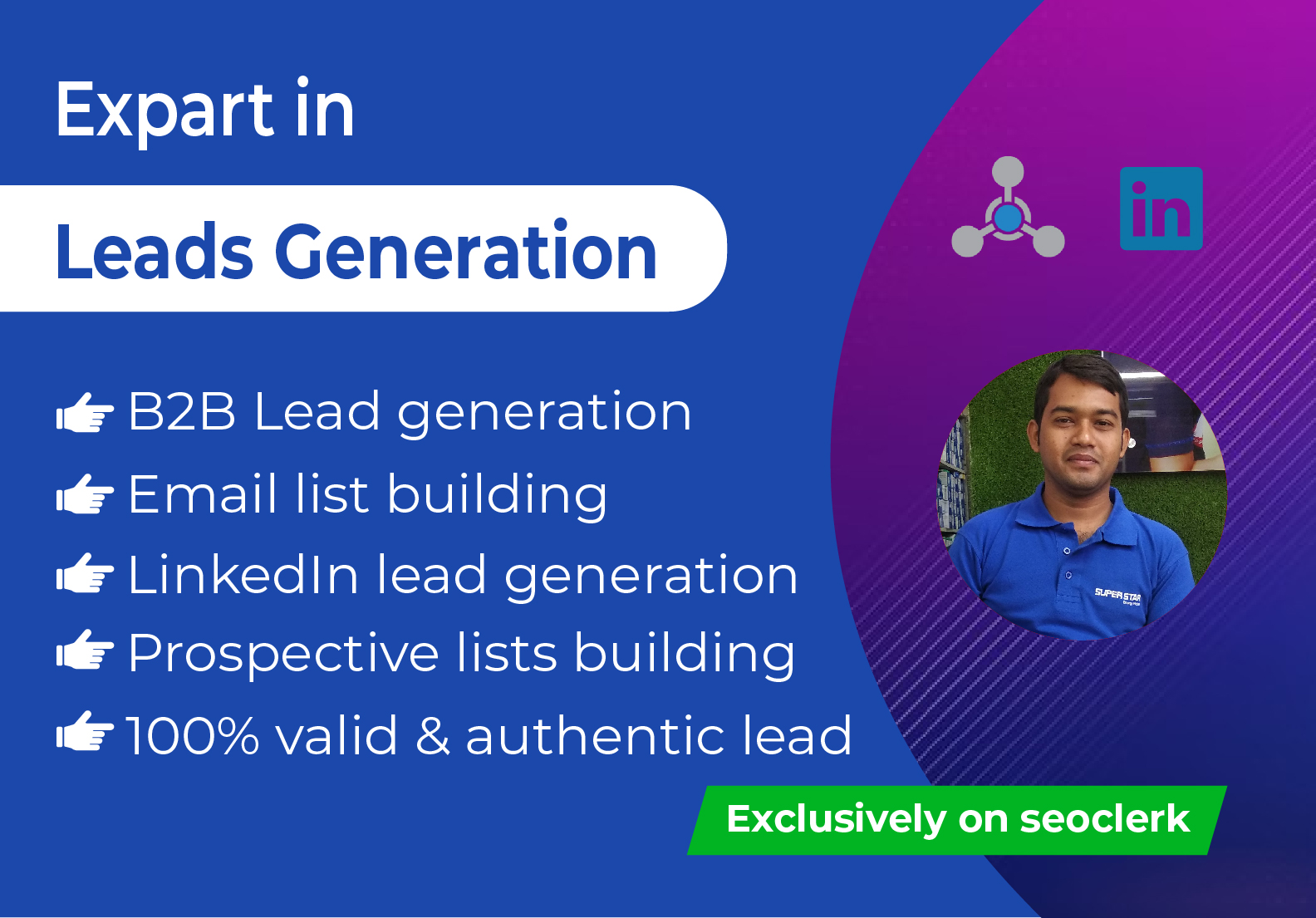 I will do 100 prospective B2B and LinkedIn lead gener...