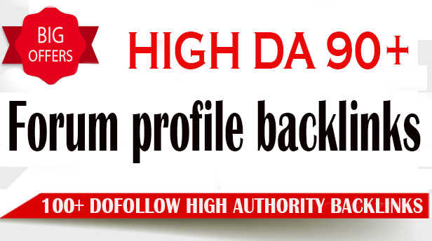 I will create 100 high da dofollow pr9 forum profile backlinks
