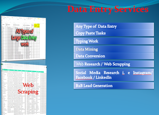 I Will Do Data Entry, Copy Paste, Typing and be you...