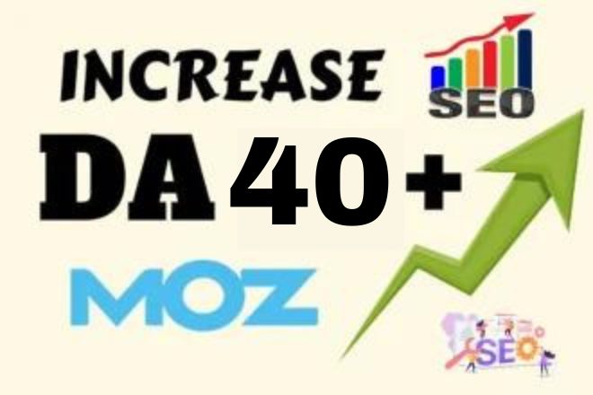 I will increase moz 40 domain authority da by manual backlinks