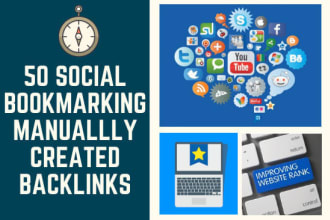 I will create 50 social bookmarks backlinks SEO