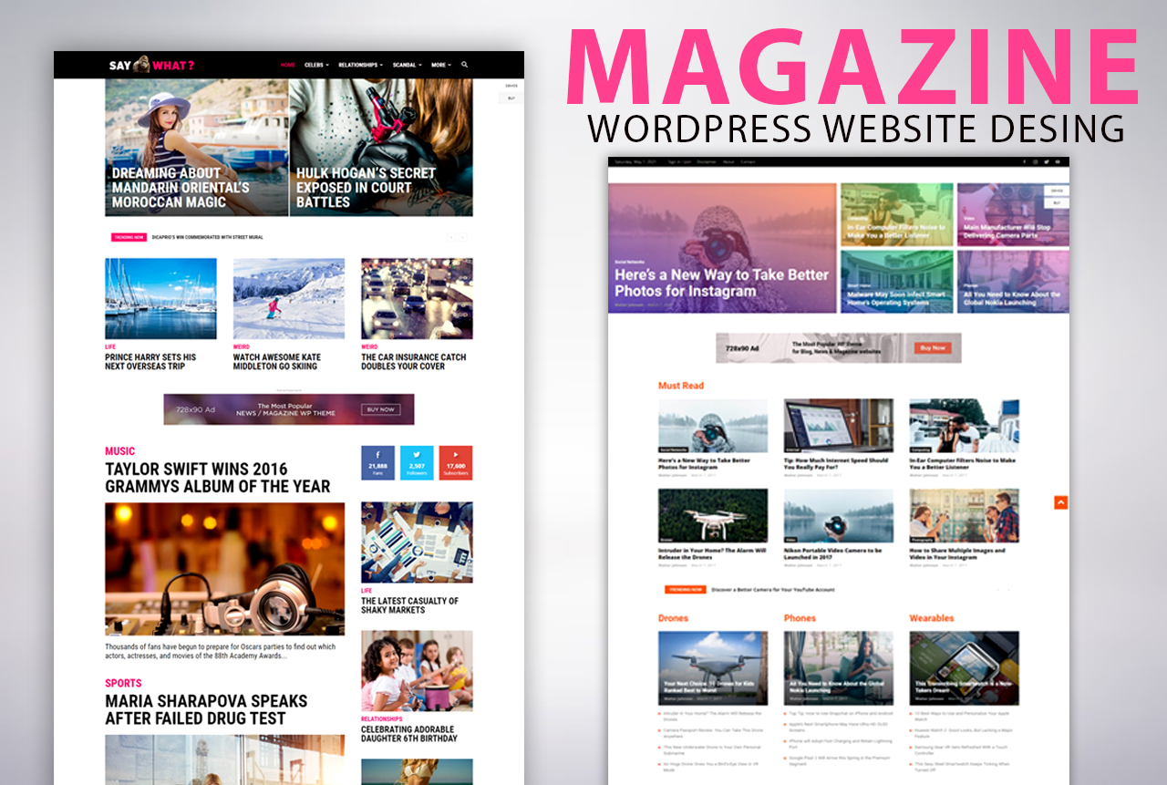I will design magazine website with newspaper wordpre...