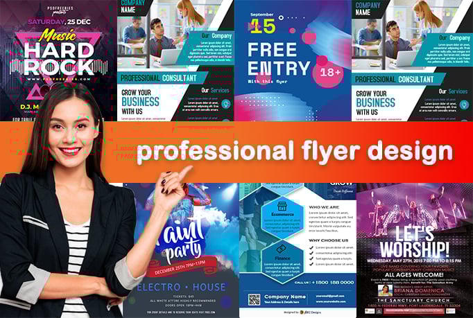 I will do professional flyer,poster or brochure design for you