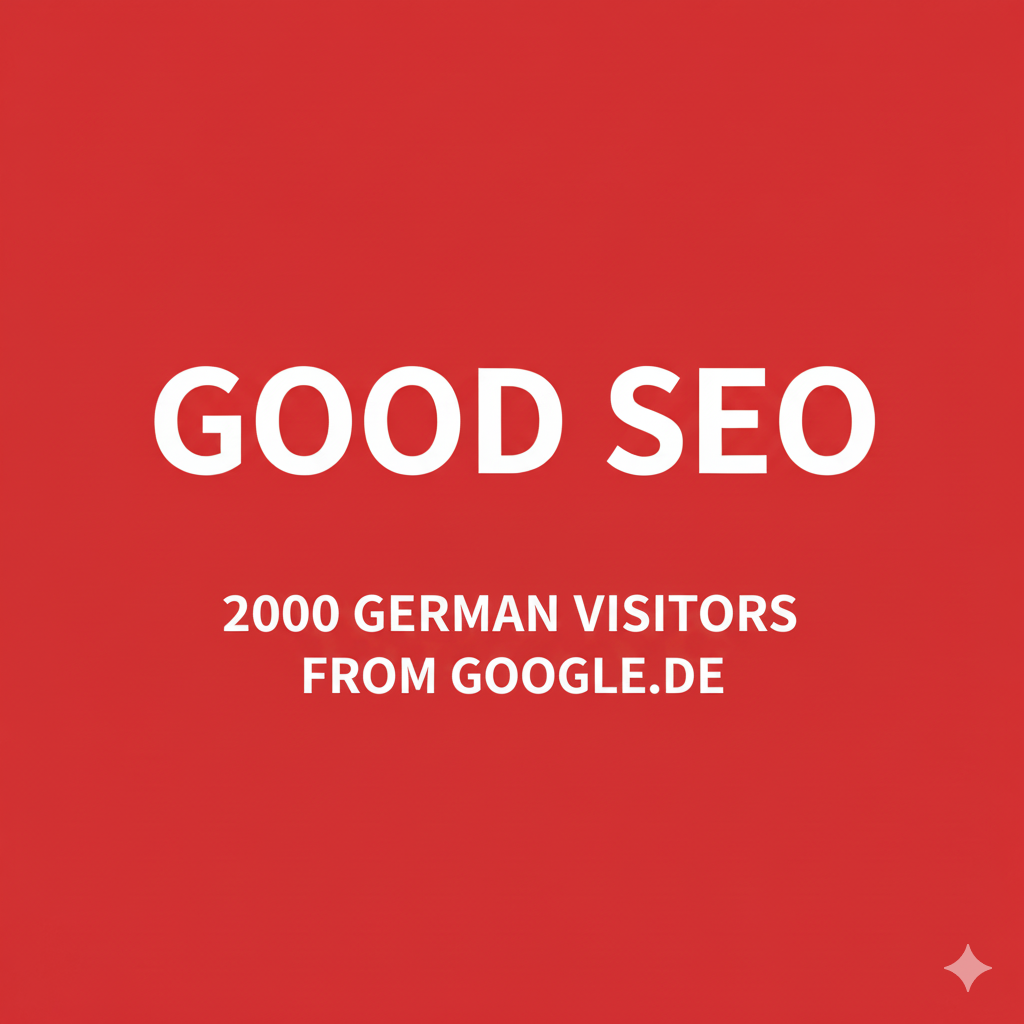 Website Traffic from DE, 2000 visitors, Service from Google.de