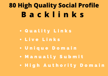 80 Manually Submitted High Authority Social Profile B...