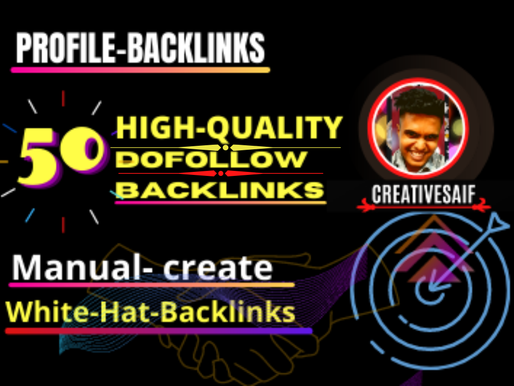 I Will Create 50 do Follow HQ SEO Profile Backlinks