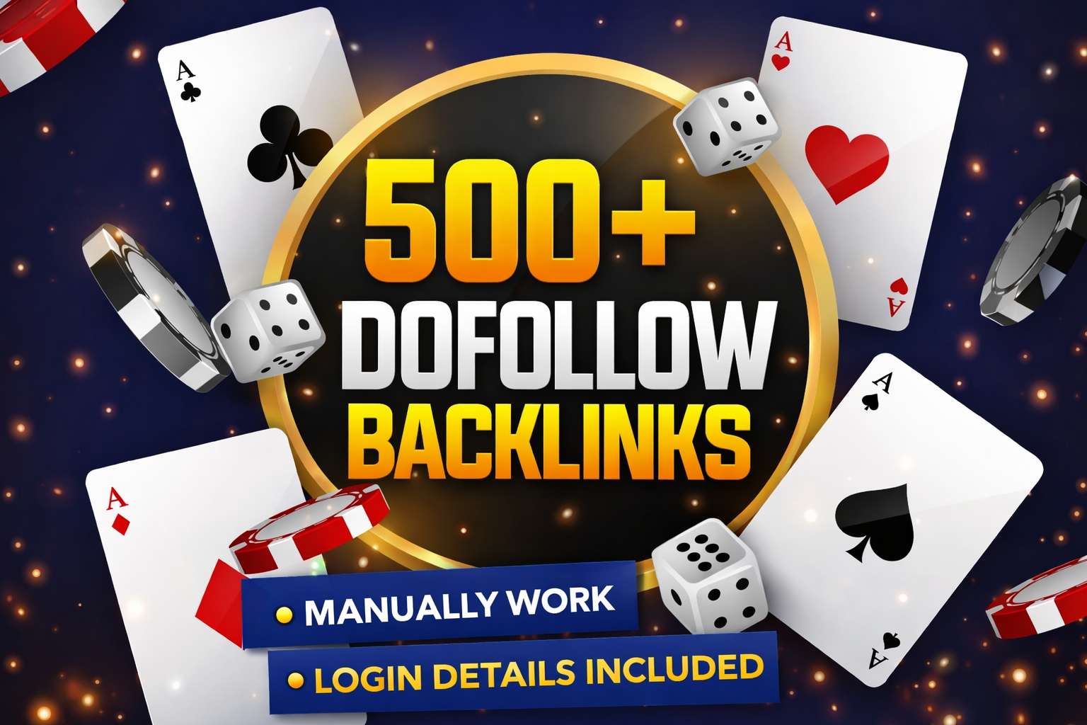 Rank your website with 500+ high DA 50 to 80 Online Gambling Poker Esports Betting slot Websites 
