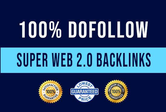 I will build 20 (DA 50+) high quality web2.0 backlinks