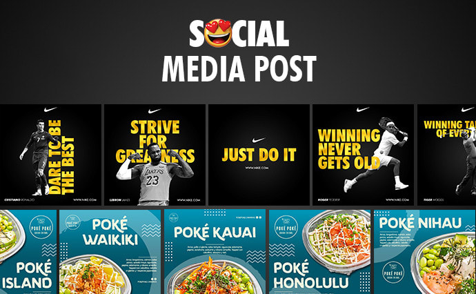 I Will Design 10 Awesome Social Media Post (Feed Post & Story)