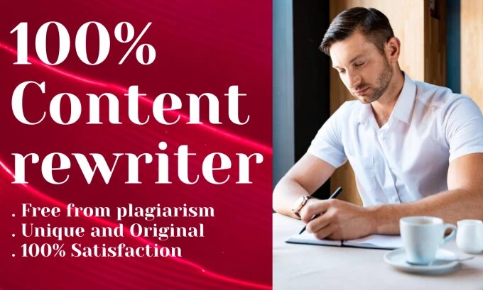 I will rewrite 1000 words article or blog post to bec...