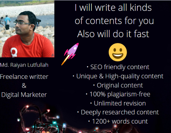 I will write all kinds of contents for you and will do it fast
