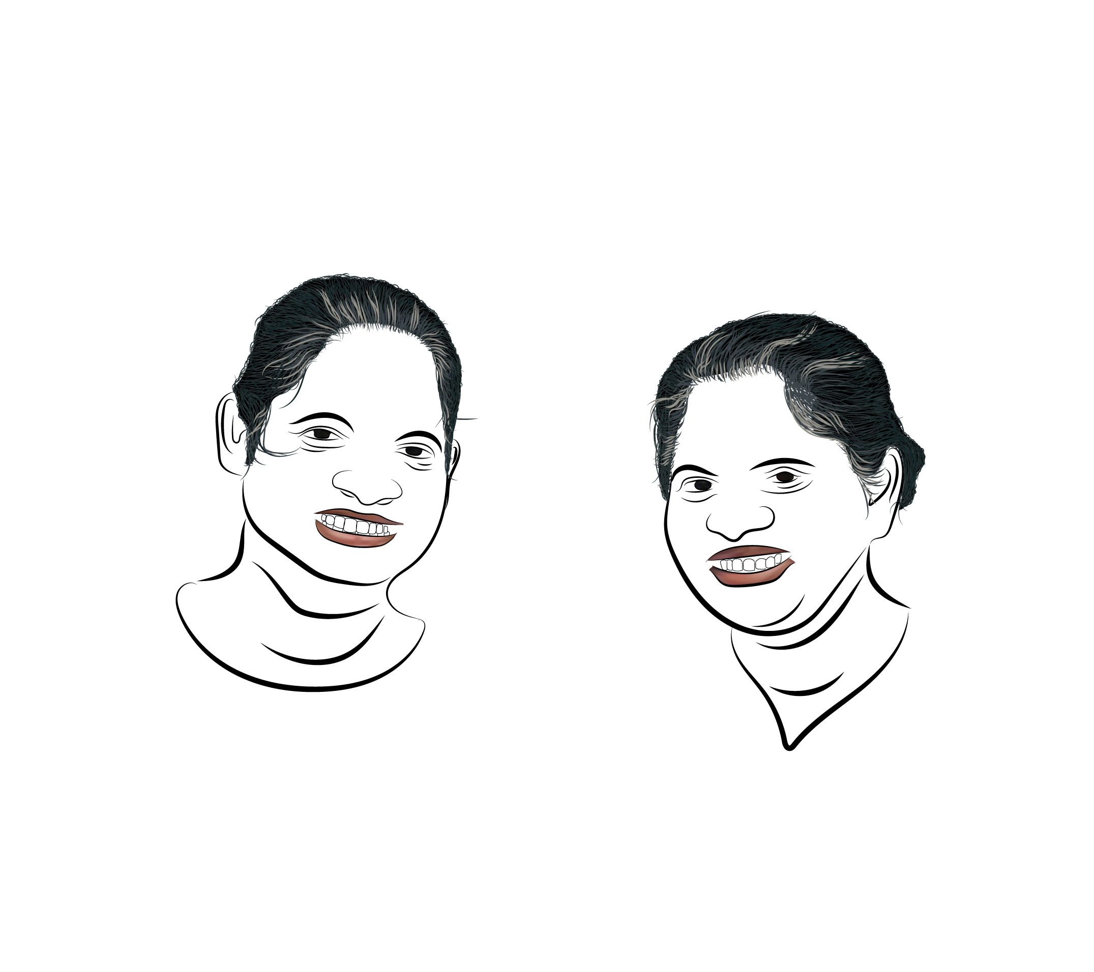 I will create a detailed vector art portrait black and white