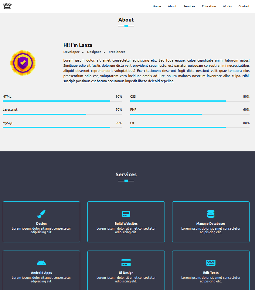 Professional & Responsive Personal Website HTML5,CSS3,JavaScript