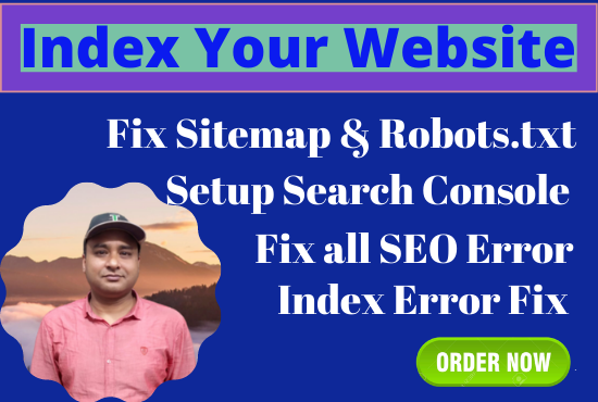 I will index your website and fix issues on google se...