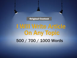 I will write excellent 1000 Words Article within 4 hours