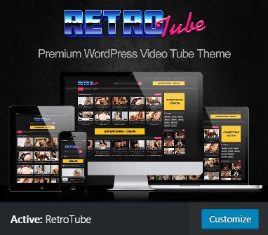 WP-SCRIPT retrotube adult theme + mass embed UNLIMITED SITES