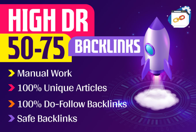 I will manually create 100 seo backlink DR 50 to 70 high quality backlinks