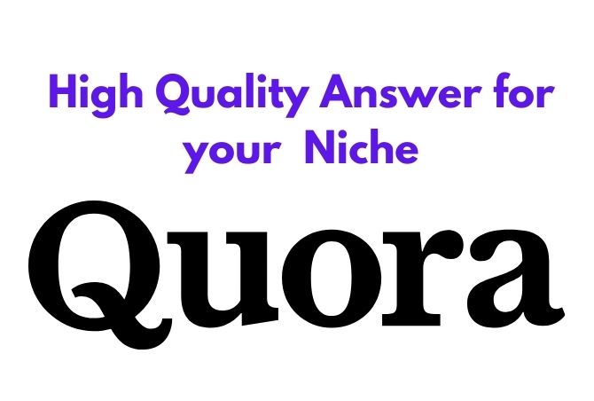 Best and High Quality 15 Quora Answer With Website link in your niche