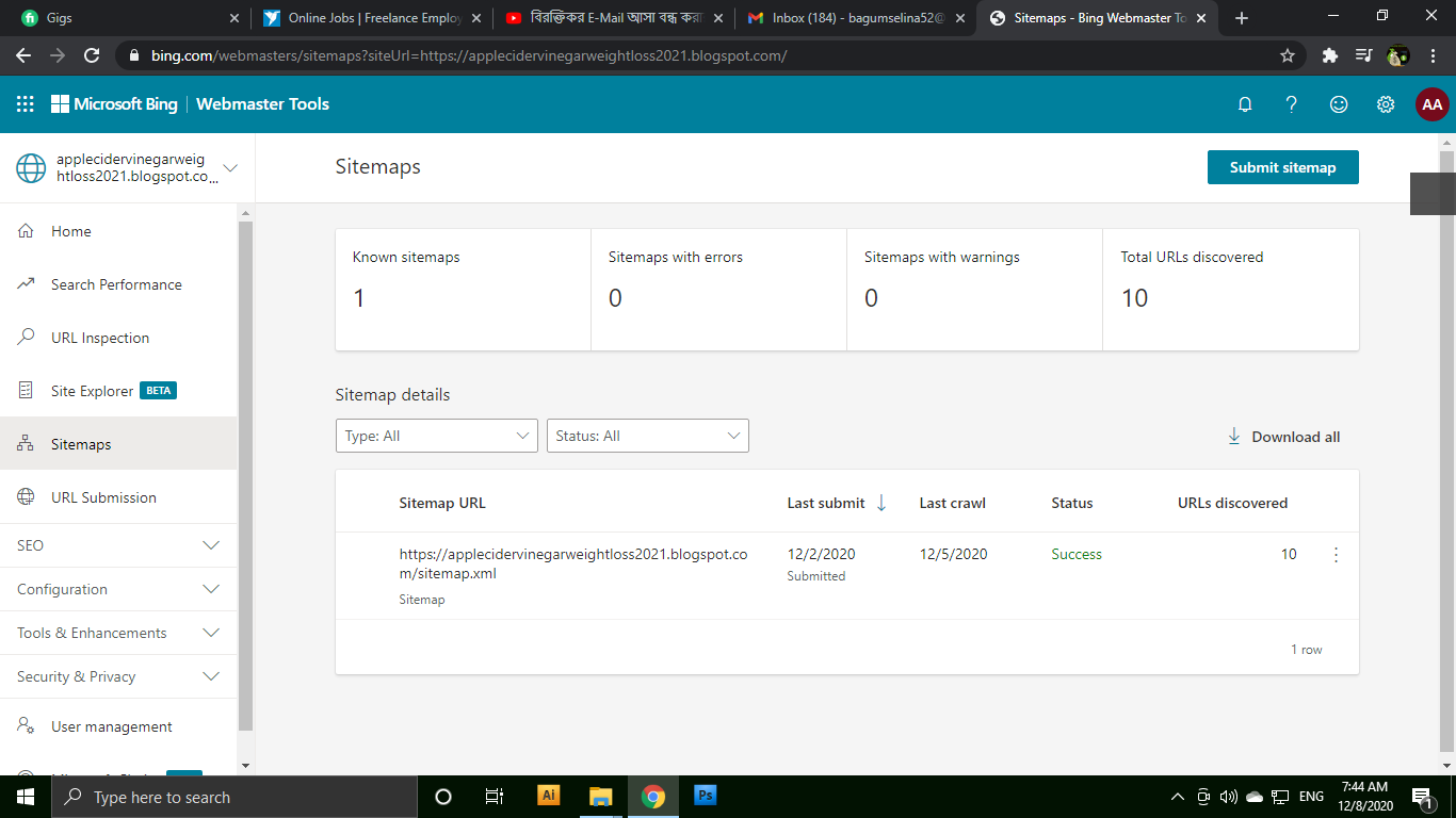 I will google index or Bing and fix all index and SEO errors from google search console