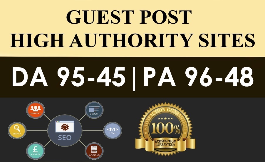  Big offer Publish premium 10X High Authority Guesst Possts On DA 95 - 50, High Quality Artile