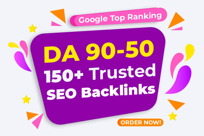 Verified DA90-50+ Top ranking 150+ Excellent PR9 Backlinks High Quality SEO Domain Authority 