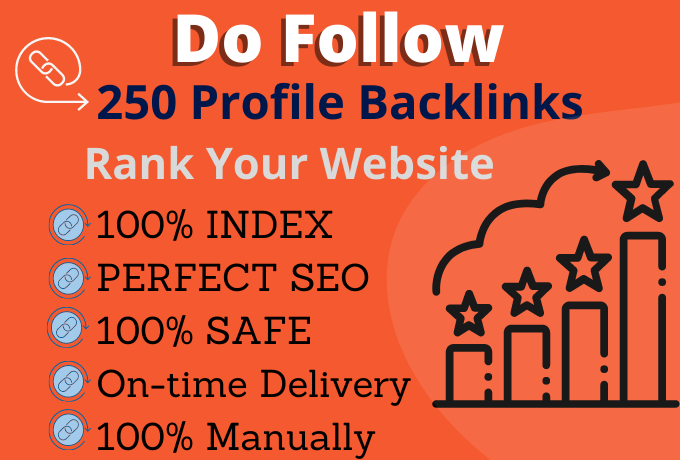 I will build 250 high quality profile backlinks manually