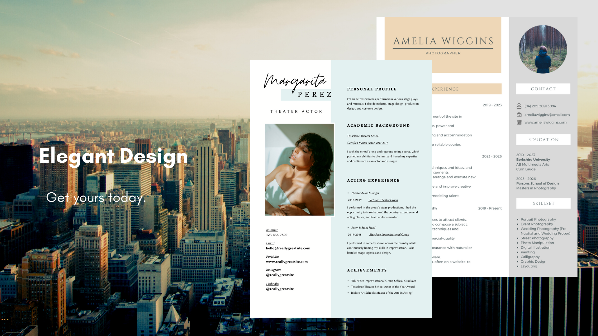 Professional Looking Resume Design