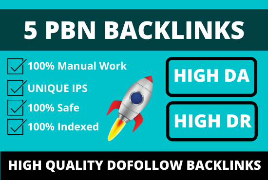 5 high quality pbn backlinks from authority domains f...