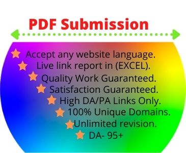 I Done thirty PDF Submission Dofollow Backlinks With high DA/PA.