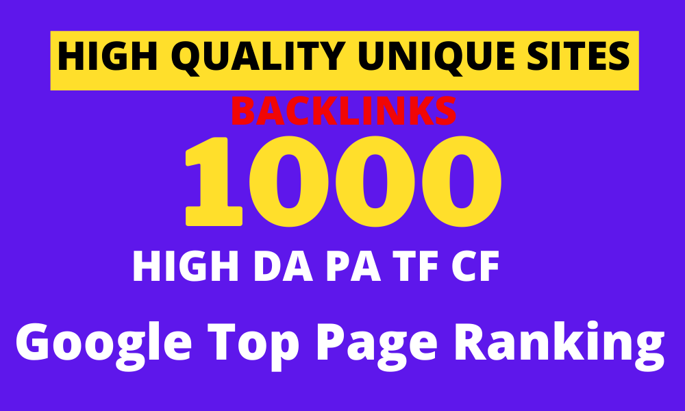 Unique Sites High Authority dofollow backlink all are...