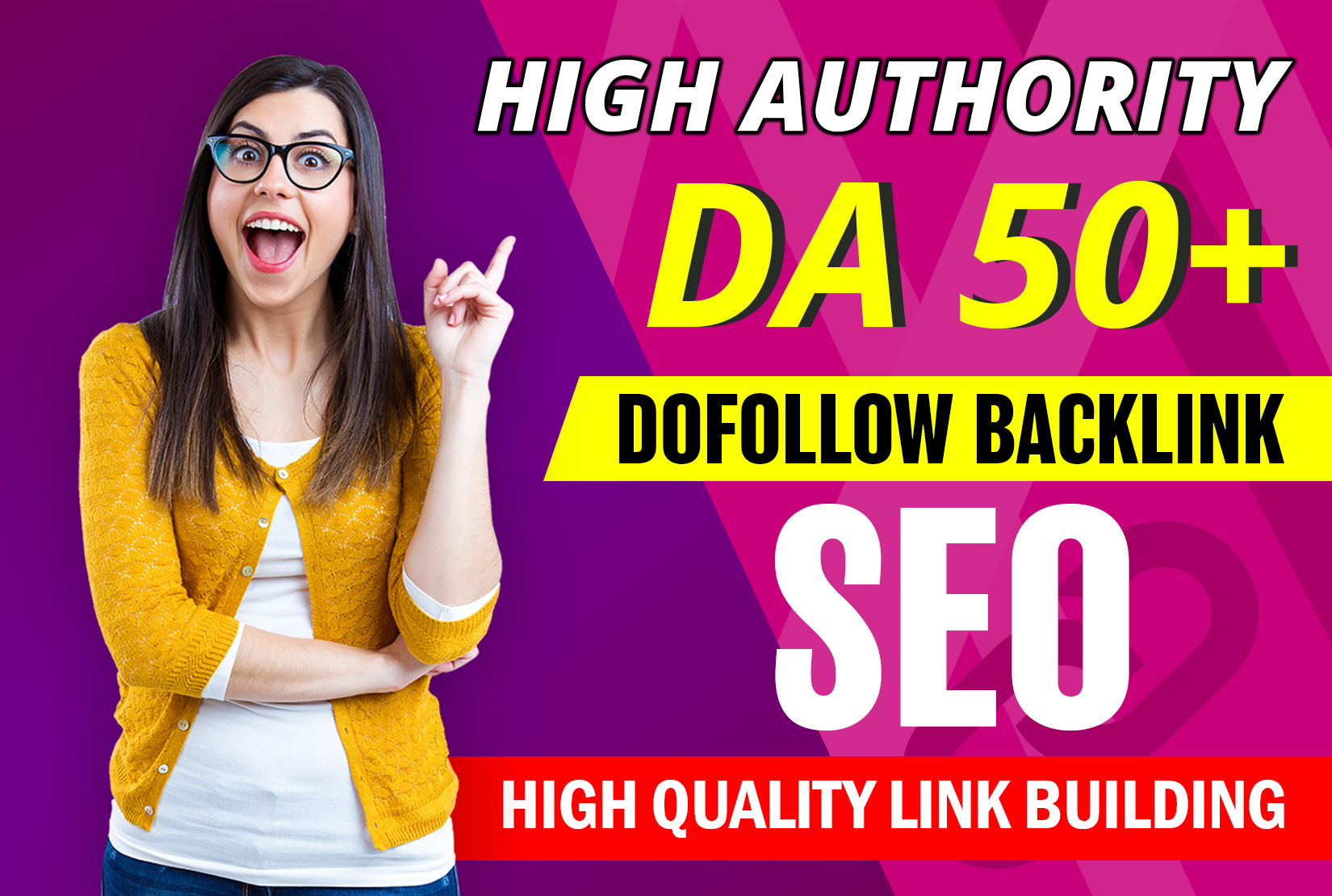 I will build high quality DR 50 plus Dofollow SEO backlinks for your Website