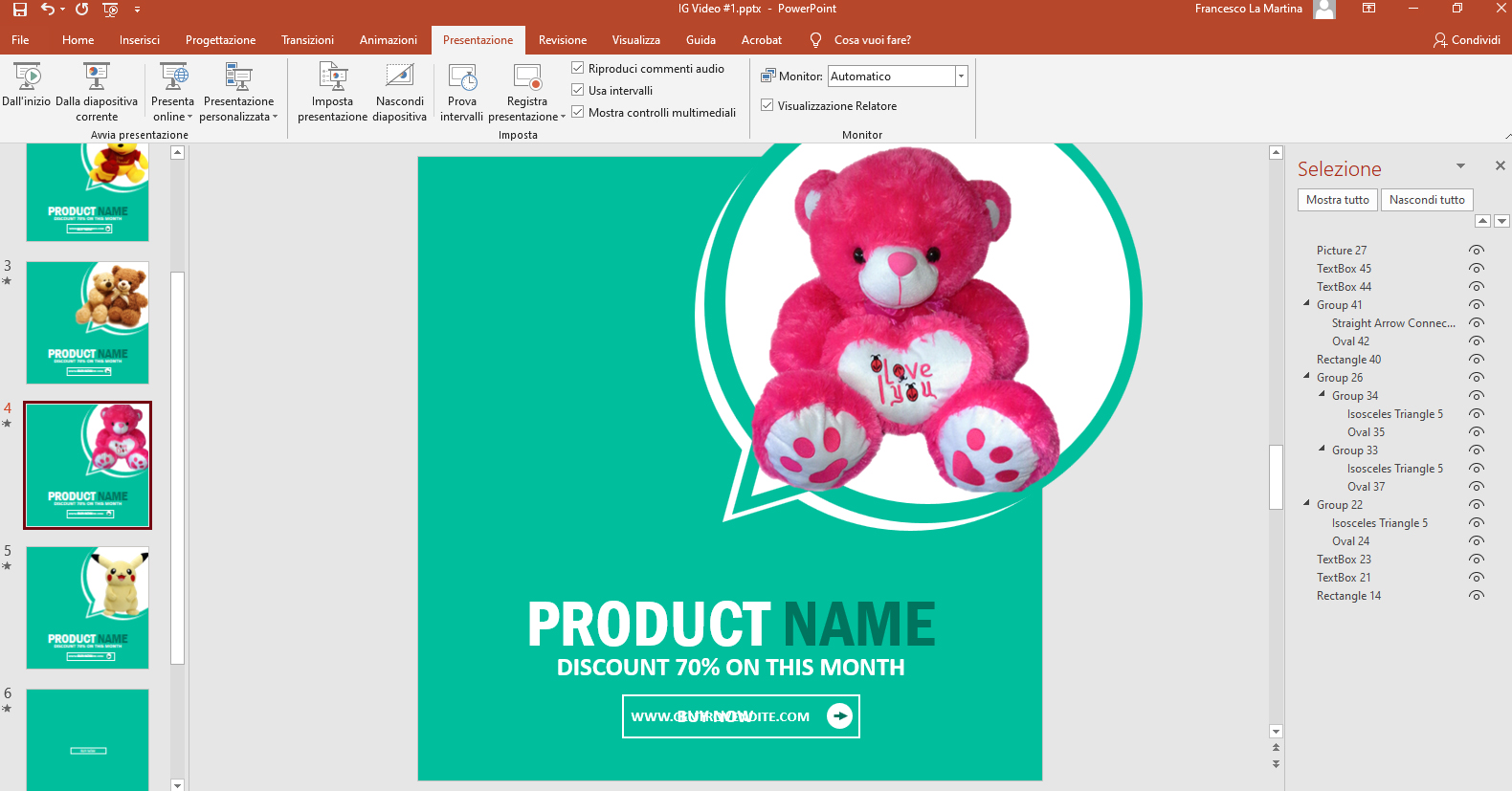 1 Files PowerPoint for create Videos Promotions