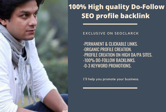 70 Do 100% High quality Do-Follow SEO profile backlink manually 