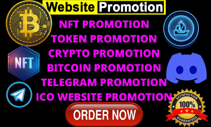 I will promote and advertise website, discord, nft, crypto, product, affiliate link