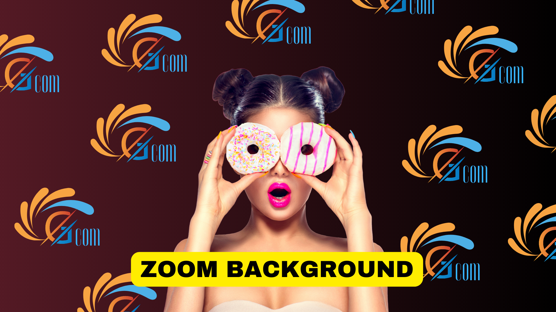 I will design custom zoom virtual background with your logo in 12hr
